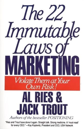 Cover of The 22 Immutable Laws of Marketing by Al Ries