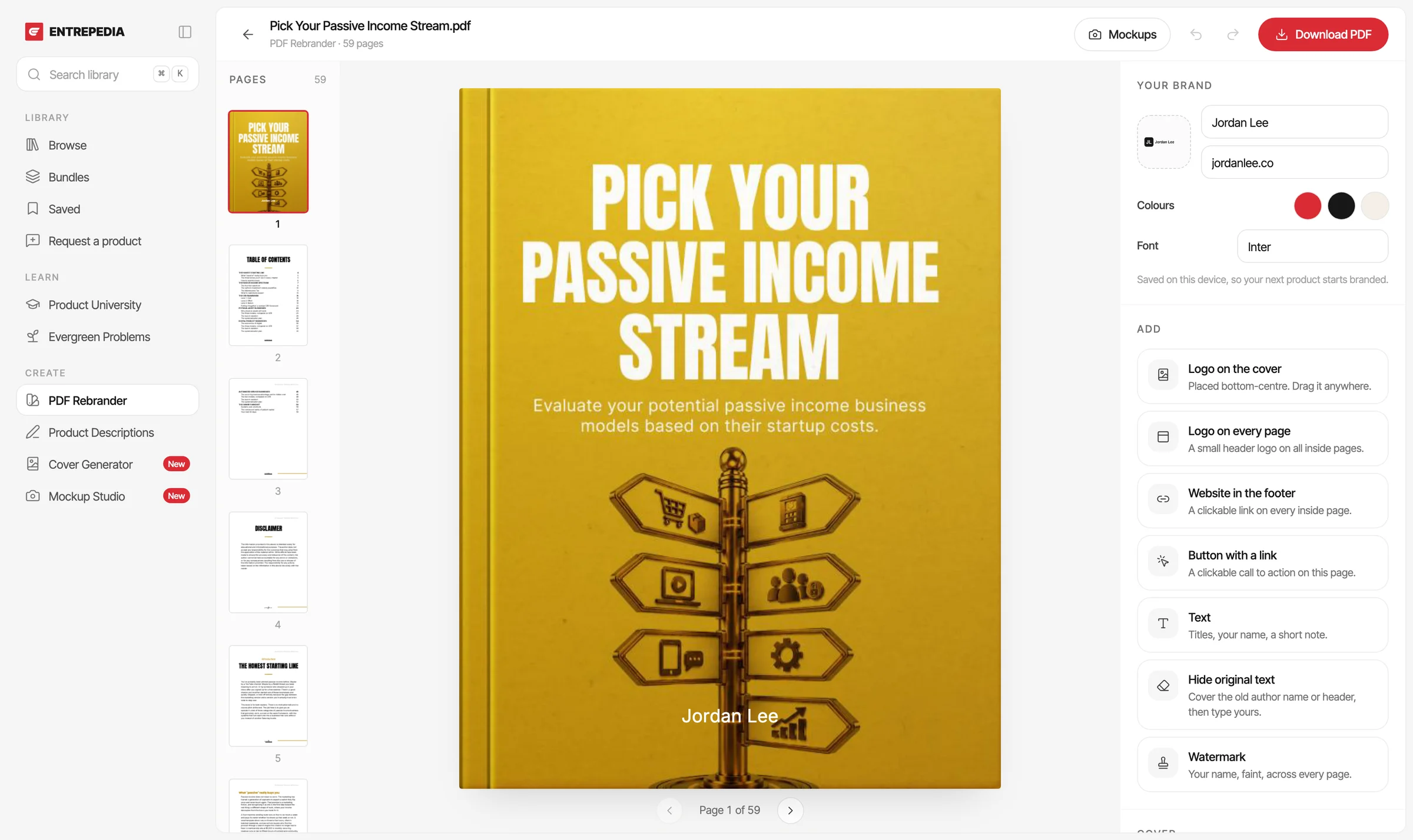 PDF Rebrander screenshot