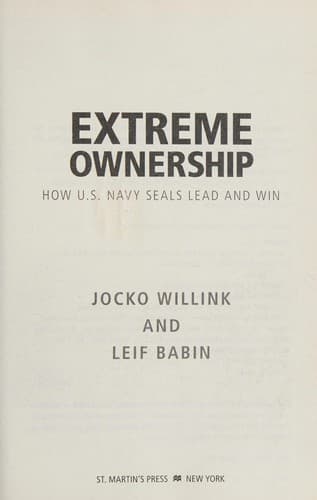 Cover of Extreme Ownership by Jocko Willink