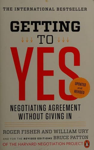 Cover of Getting to Yes by Roger Fisher