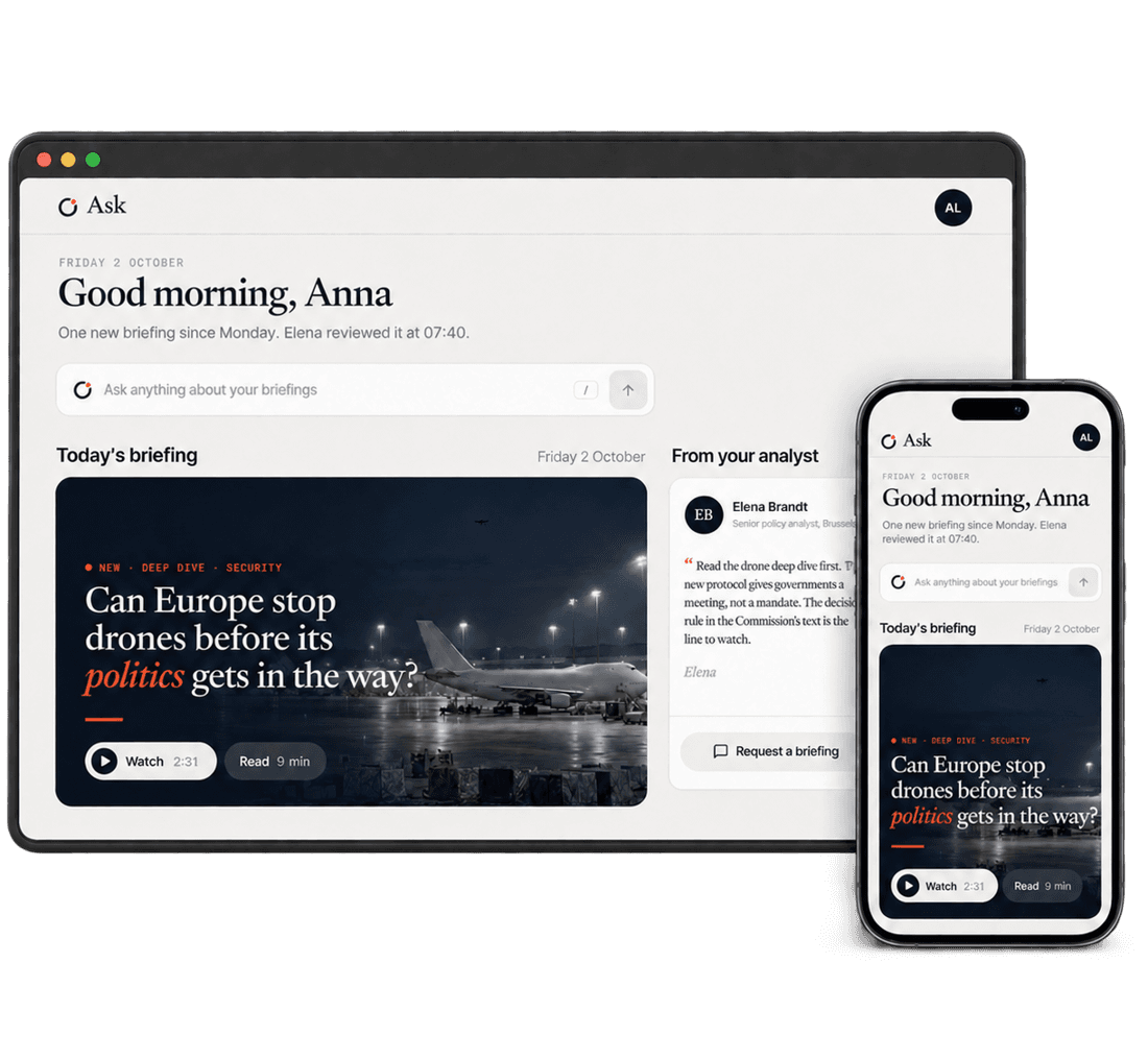 Briefing platform on desktop and mobile