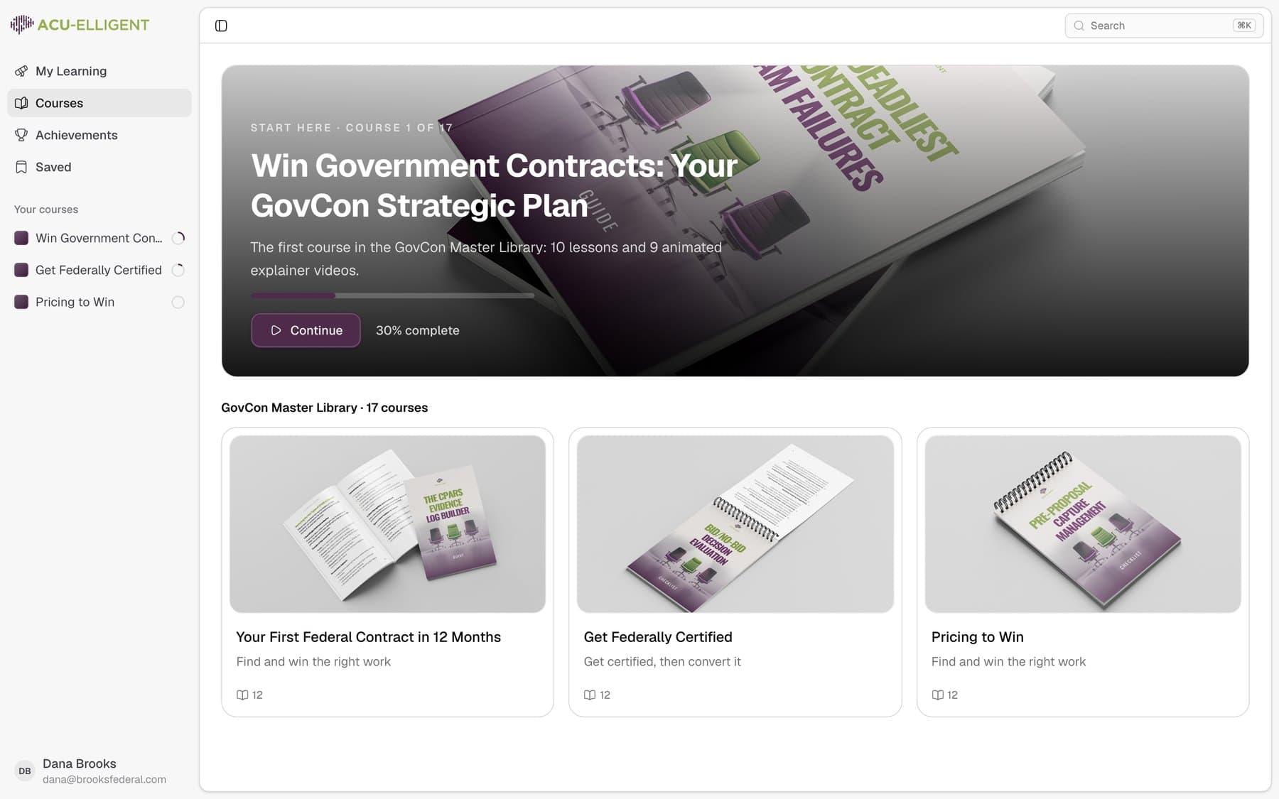 Dr. Lori Smith's academy: the GovCon Master Library course catalog